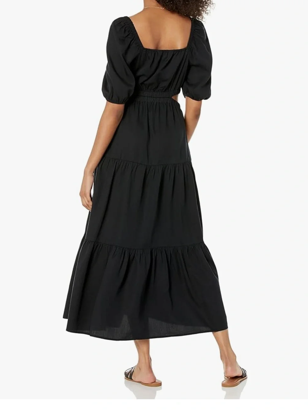 Anaya Square-Neck Cut-Out Tiered Maxi Dress - Picture 3 of 12
